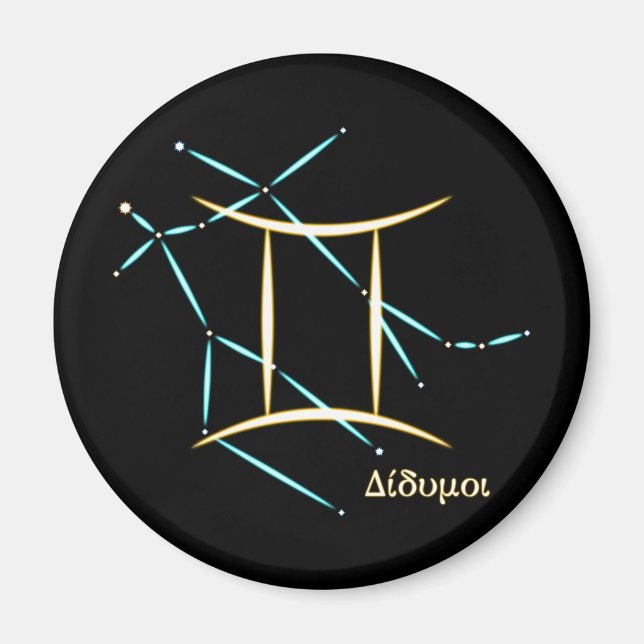 Constellation du zodiaque Gémeaux Aimant (Devant)