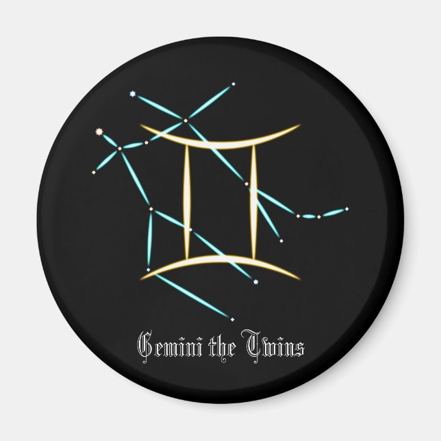 Constellation du zodiaque Gémeaux Aimant (Devant)