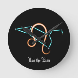 Constellation du zodiaque Lion Horloge ronde