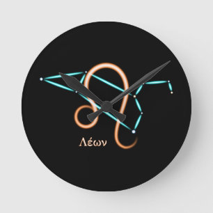 Constellation du zodiaque Lion Horloge ronde