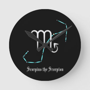Constellation du zodiaque Scorpion Horloge ronde