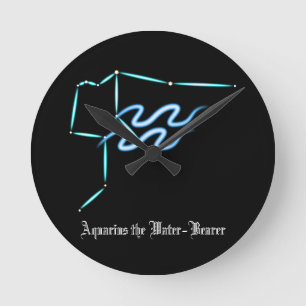 Constellation du zodiaque Verseau Horloge ronde