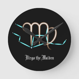 Constellation du zodiaque Vierge Horloge Ronde