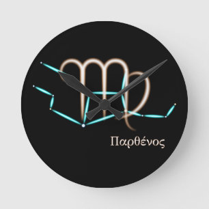 Constellation du zodiaque Vierge Horloge Ronde