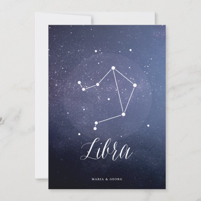 Constellation Star Celestial Numéro de table Libra (Devant)