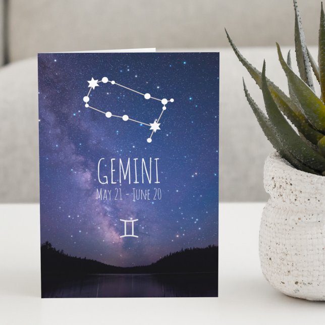 Constellation Zodiaque Gemini | Carte d'astrologie (Créateur téléchargé)