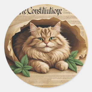Constitution & Catnip - Sticker pour chat patrioti