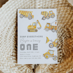 Construction 1er Anniversaire Invitation