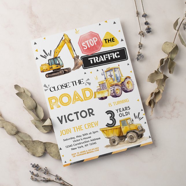 Construction 3ème anniversaire Invitation (Créateur téléchargé)