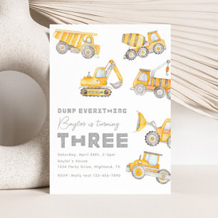 Construction 3ème anniversaire Invitation