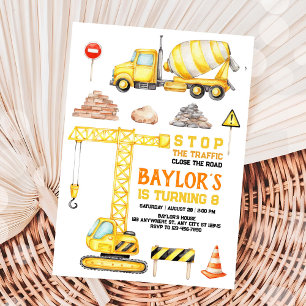 Construction 8ème anniversaire Invitation