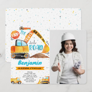 Construction Anniversaire Invitations photo