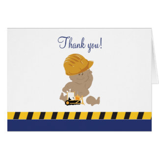 Construction Baby Boy Bulldozer Merci Notes