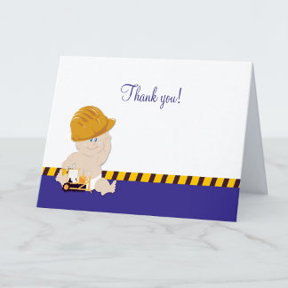 Construction Baby Boy Bulldozer Merci Notes