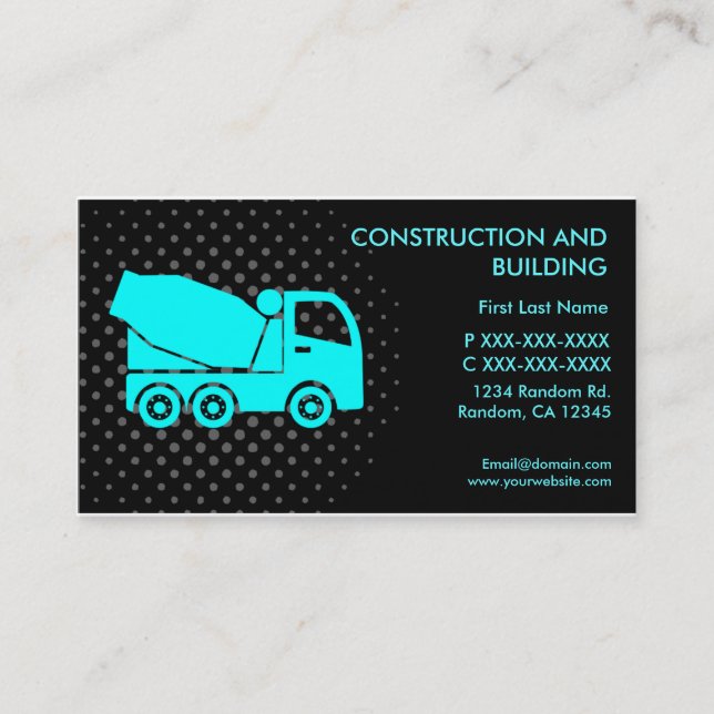 Construction et construction de cartes de visite p (Devant)