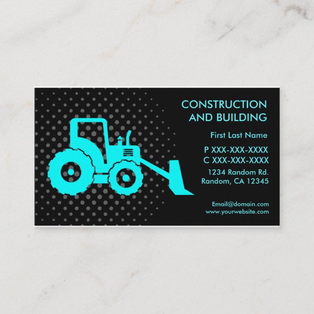 Construction et construction de cartes de visite p (Devant)
