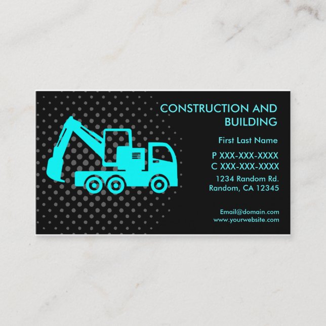 Construction et construction de cartes de visite p (Devant)