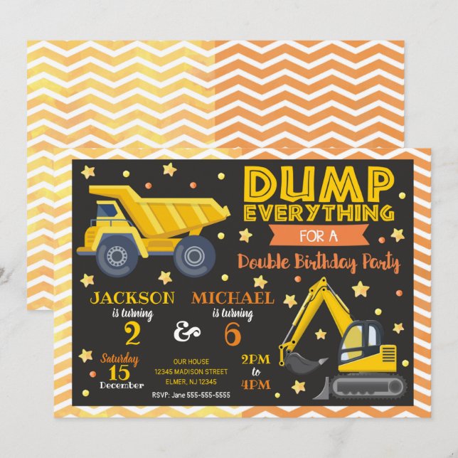 Construction Invitation Anniversaire Conjointe Frè (Devant / Derrière)