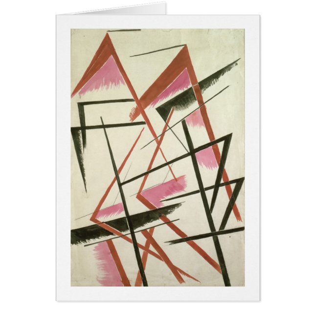 Construction linéaire, c.1921 (gouache sur le (Devant)