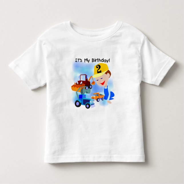 Construction pour enfants 2e anniversaire Tshirts  (Devant)