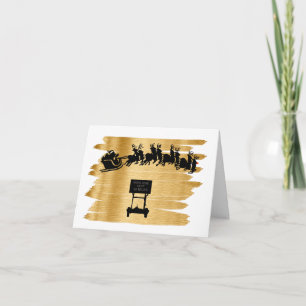 Construction Routière et Carte de Noël du Traîneau