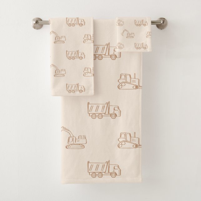 Construction Vehicles Builder Cute Boy Truck Beige (En situation)