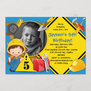 CONSTRUIRE UNE Invitation FUN Construction Party