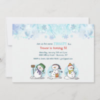 Construisons une invitation de Snowman
