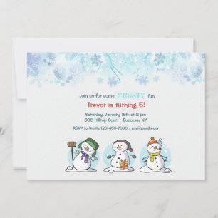 Construisons une invitation de Snowman
