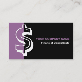 Consultant financier mblack violet carte de visite