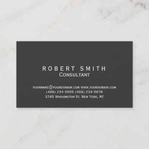 Consultant gris unique Carte de visite standard