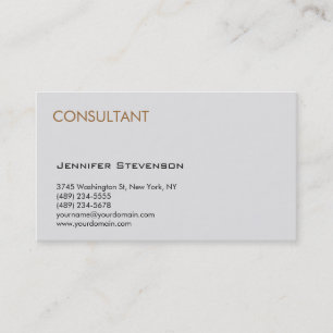 Consultant moderne Grey Carte de visite profession