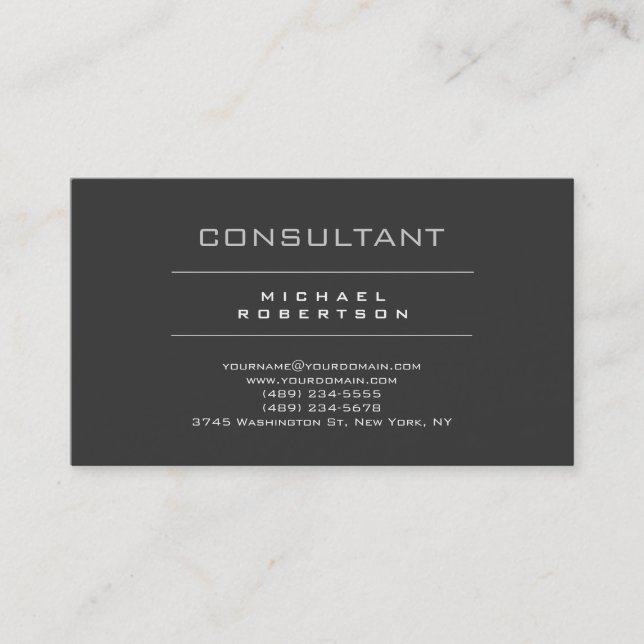 Consultant tendance Carte de visite gris (Devant)