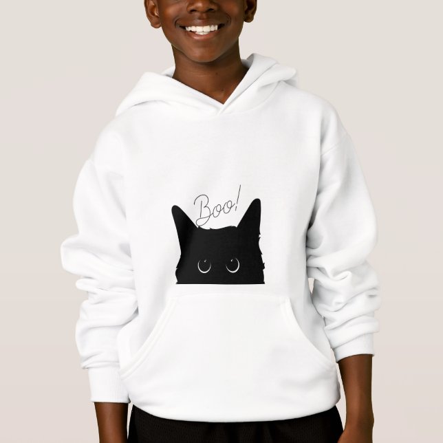Consultez Un Sweat - shirt à capuche Boo Kitty pou (Devant)
