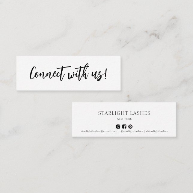 Contact minimal simple avec la carte d'insertion (Devant / Derrière)