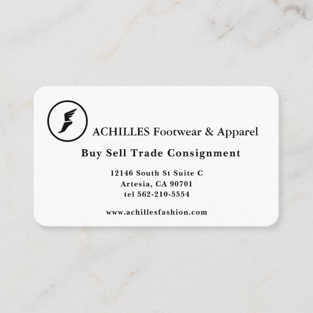 Contacts artistiques, Carte de visite de 3,5 po x  (Devant)