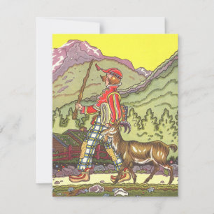 Conte de fées vintage, garçon et vent du nord, Hau