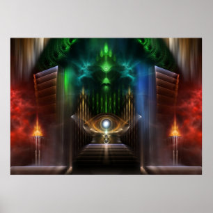 Contempler l'art fractal Oz  Affiche murale