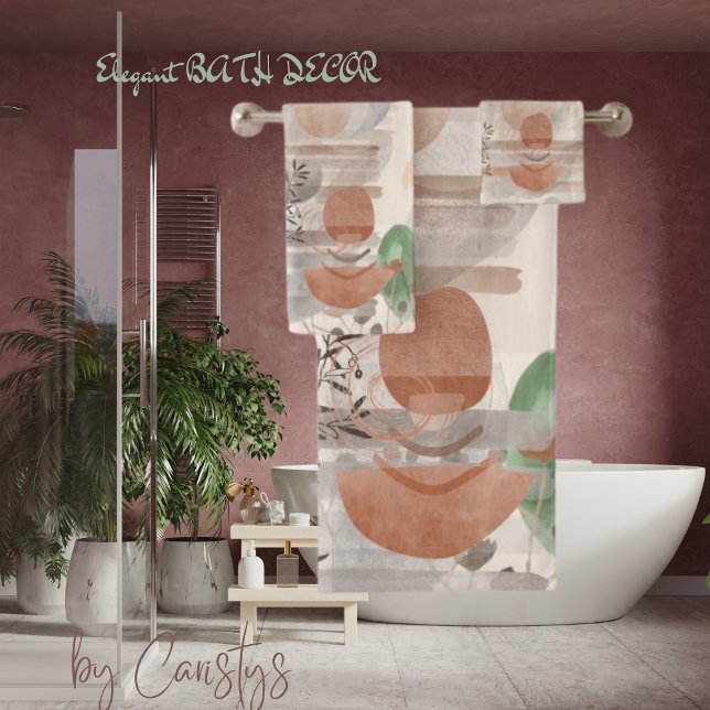 Contemporain Boho Earth Tones Plante Life Towne (Créateur téléchargé)