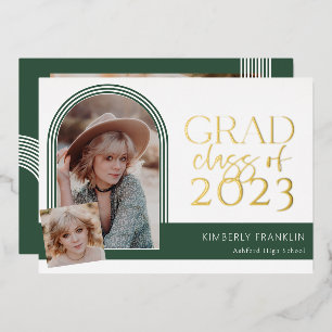 Contemporain Chic Graduation Foil Invitation