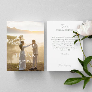 Contemporain Couple photo Carte de remerciements p