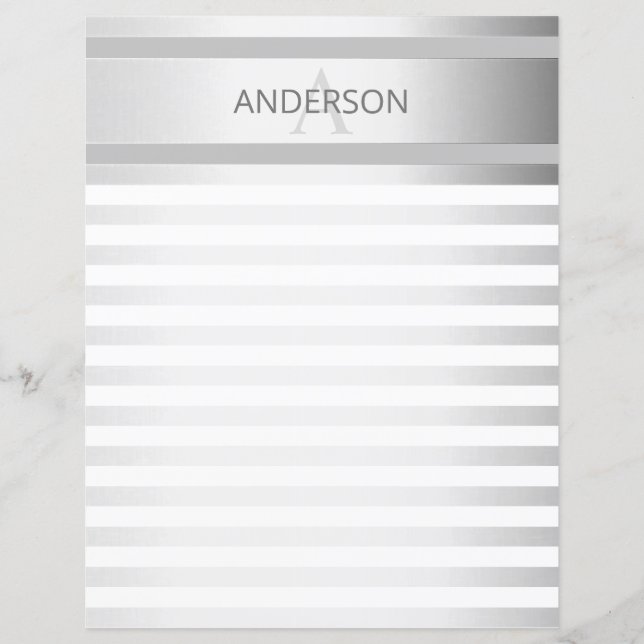 Contemporain Faux Argent Ombre Gris (Devant)