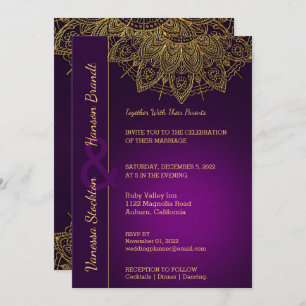 Contemporain Gold Mandala Faire-part de mariage
