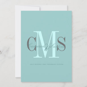 Contemporain + invitations chiques de mariage de