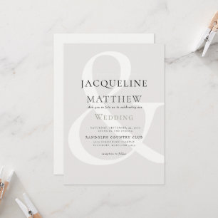 Contemporain moderne Faire-part de mariage neutre