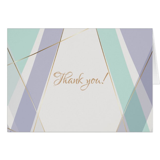 Contemporain Moderne Géométrique Stripes Mint Viol (Devant horizontal)