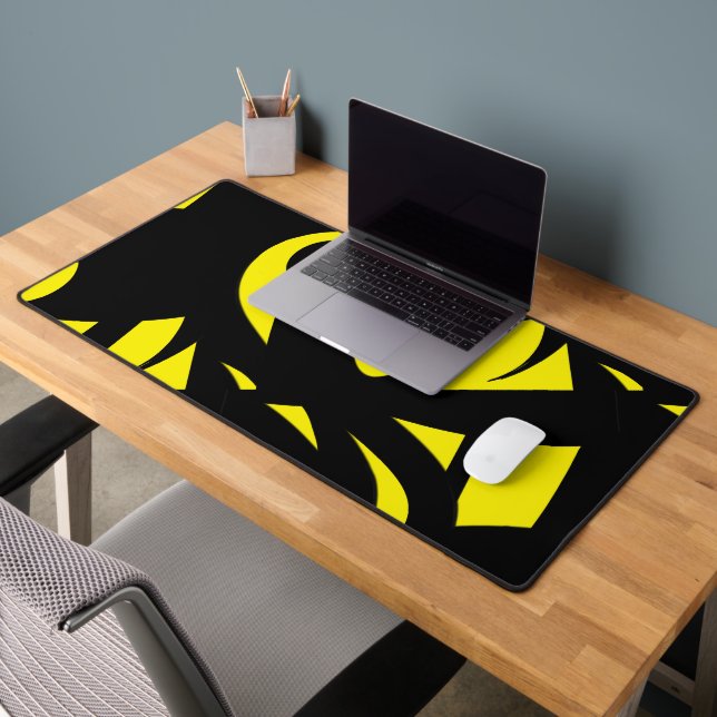 Contemporain Moderne Jaune / Noir  (Bureau 2)