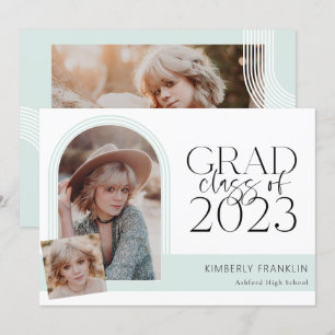 Contemporary Chic Graduation Photo Invitation
