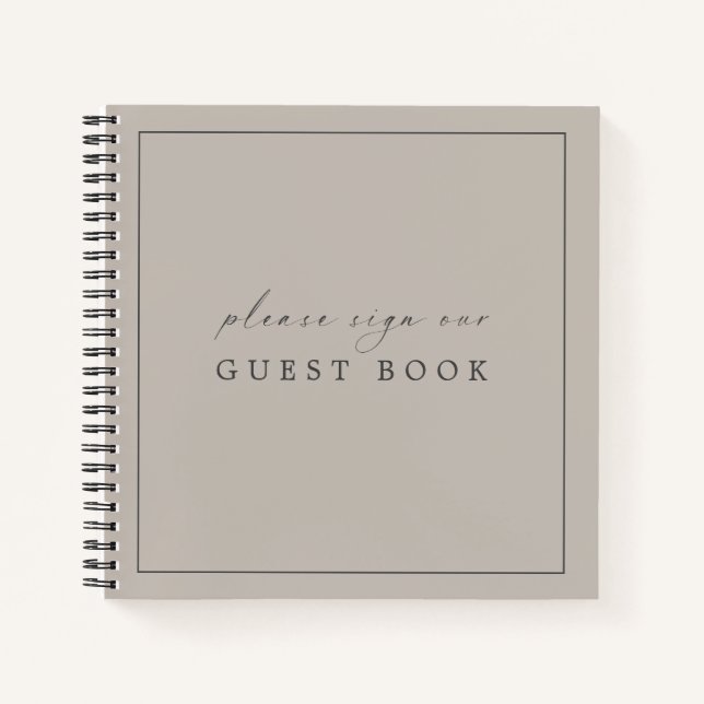 Contemporary Elegant livre d'hôtes pour Mariage (Devant)