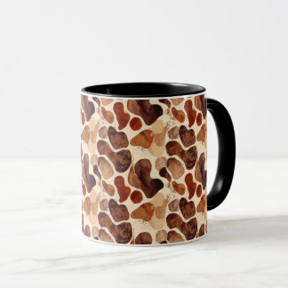 Contemporary Organic Pattern Mug – Earthy Tones